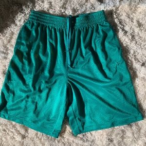 Athletech Youth Medium Teal/ Green Shorts